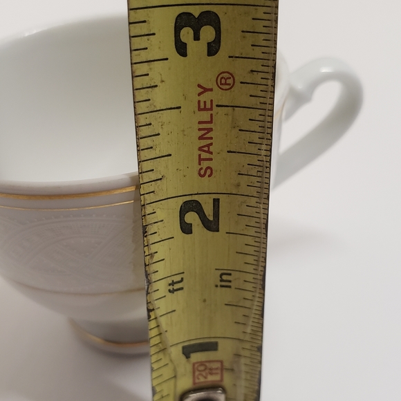 Laura Biagiotti Merletti Dotted Lace Gold Rim Espresso Cup & Saucer High End - Picture 12 of 12